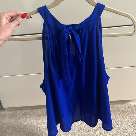 VERY LIGHTLY WORN!!! Blue sheer too (cropped) - Picture 2 of 4